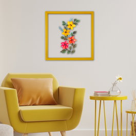 Wallity Cuadro Decorativo Enmarcado Multicolor 32 x 32 cm